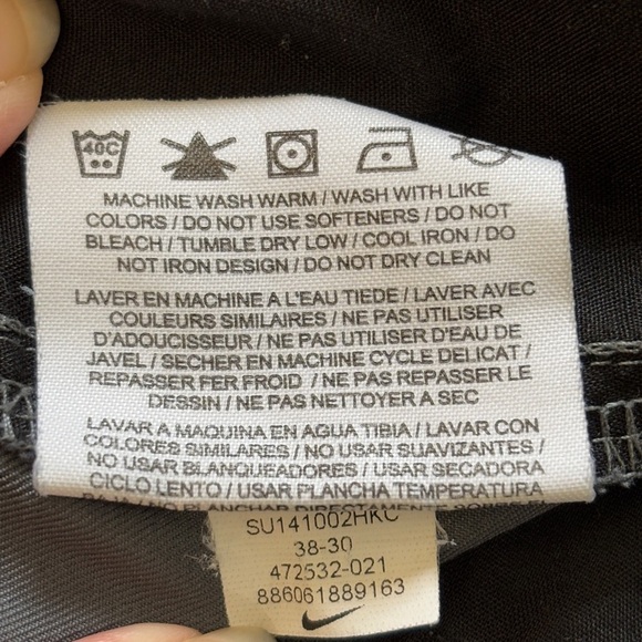 Nike Golf Dri-Fit Tech Pants Flat-Front Dark Grey 472532-021 Size 38x30 - Picture 5 of 7